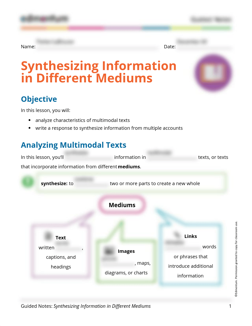 Guided Notes - Synthesizing Information in Different Mediums.pdf_dhfzwkhoxpc_page1