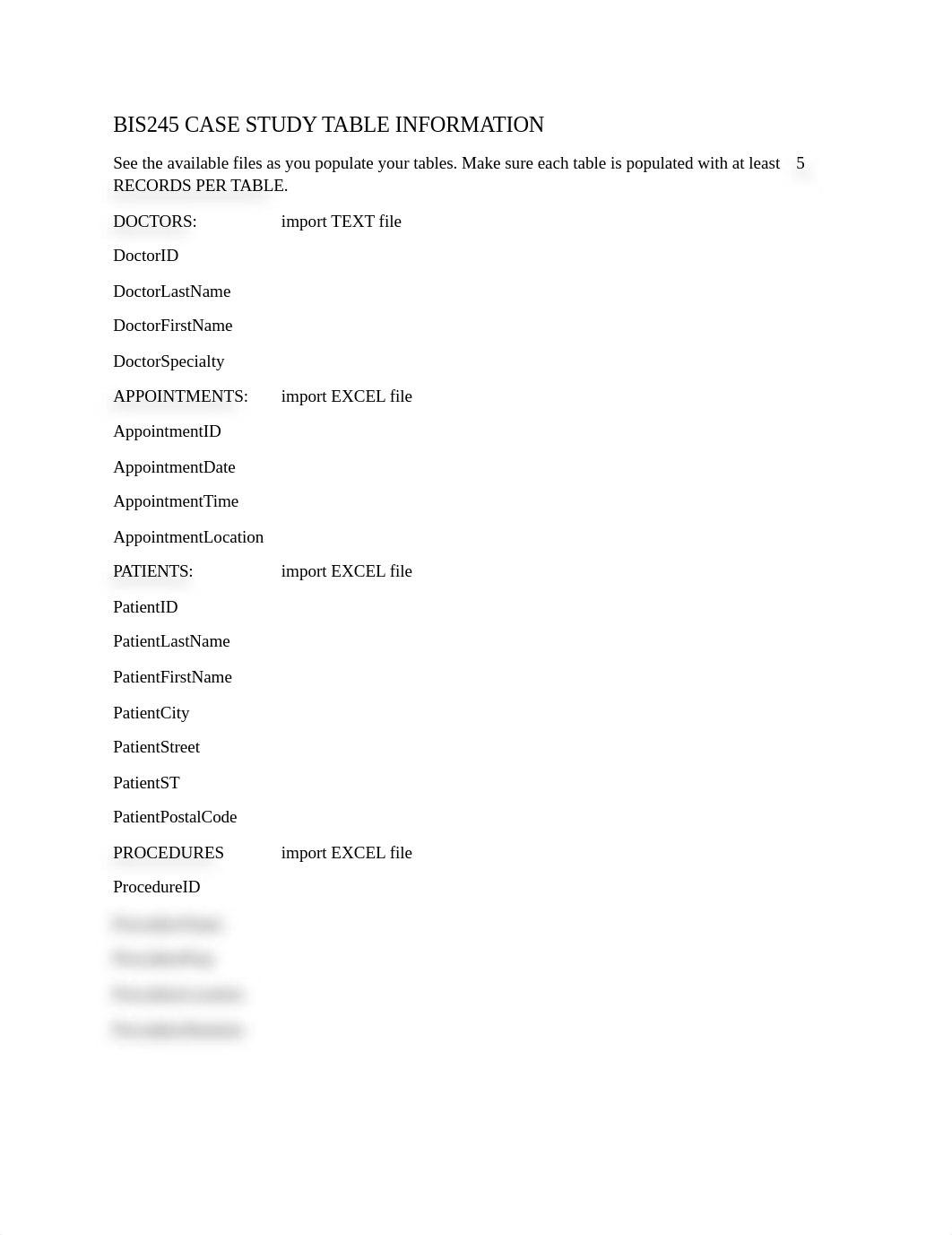 BIS245 CASE STUDY TABLE INFORMATION.docx_dhg5is6gdm2_page1