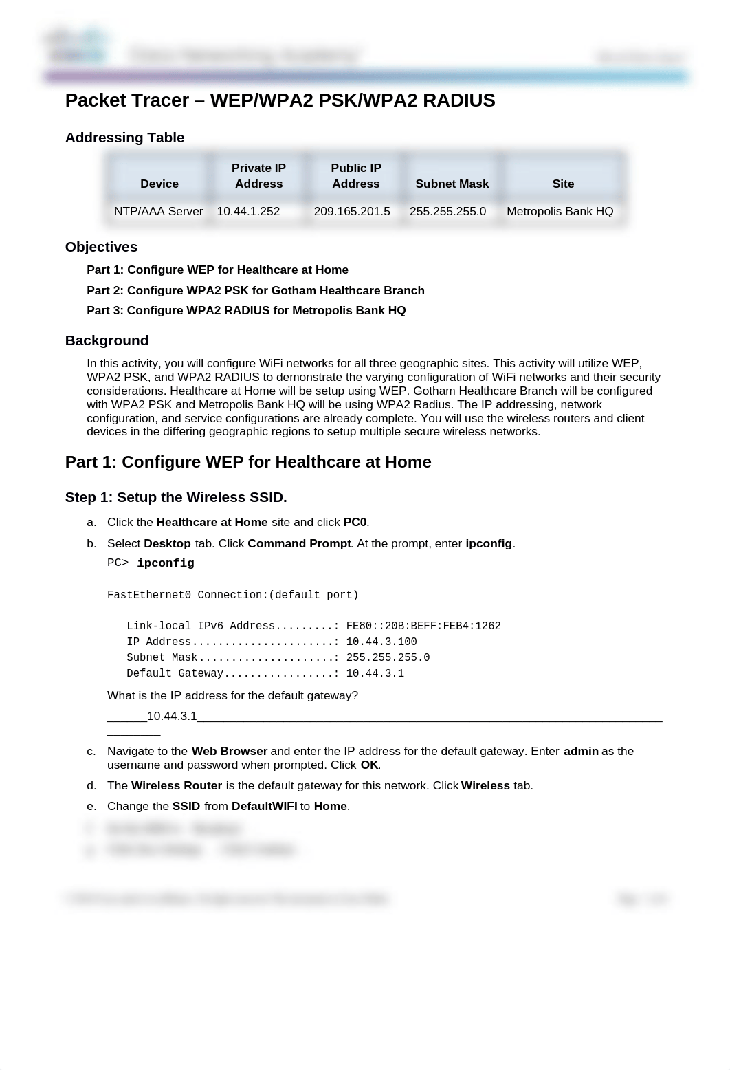 3.3.2.7 Packet Tracer - WEP WPA2 PSK WPA2 RADIUS.docx_dhgj21qfbnp_page1