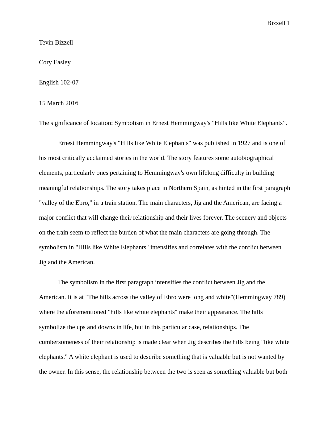 Hills like white elephants analysis.docx_dhglrpq9kfu_page1