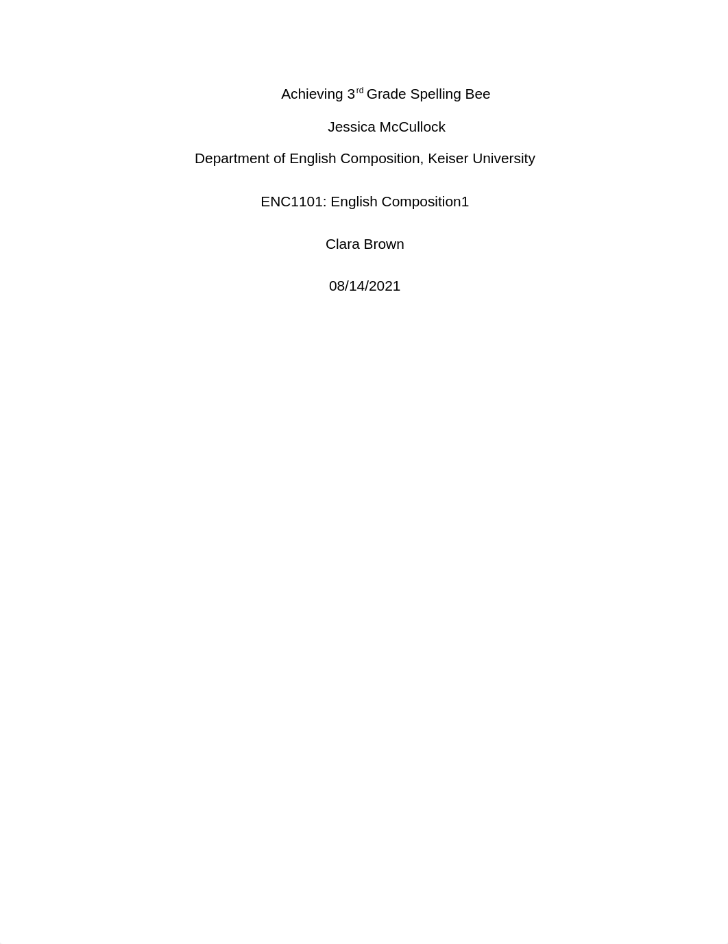 Week 2 Narrative Essay Achieving 3rd Grade Spelling Bee-2.docx_dhgmz4a26kd_page1