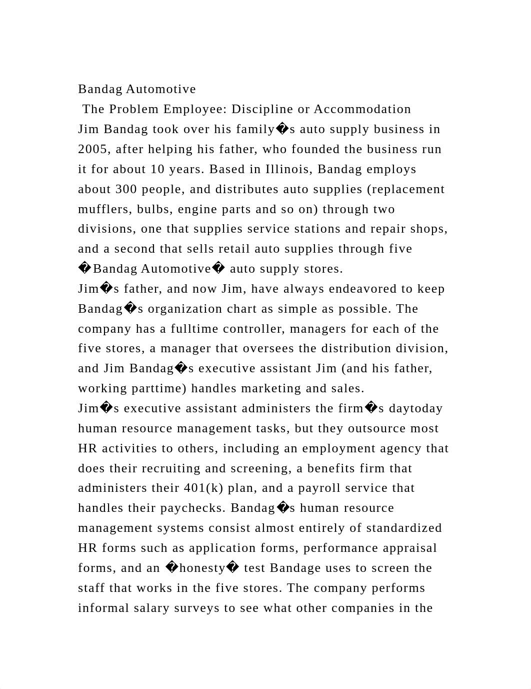 Bandag Automotive The Problem Employee Discipline or Accommodatio.docx_dhh3iej0scg_page2