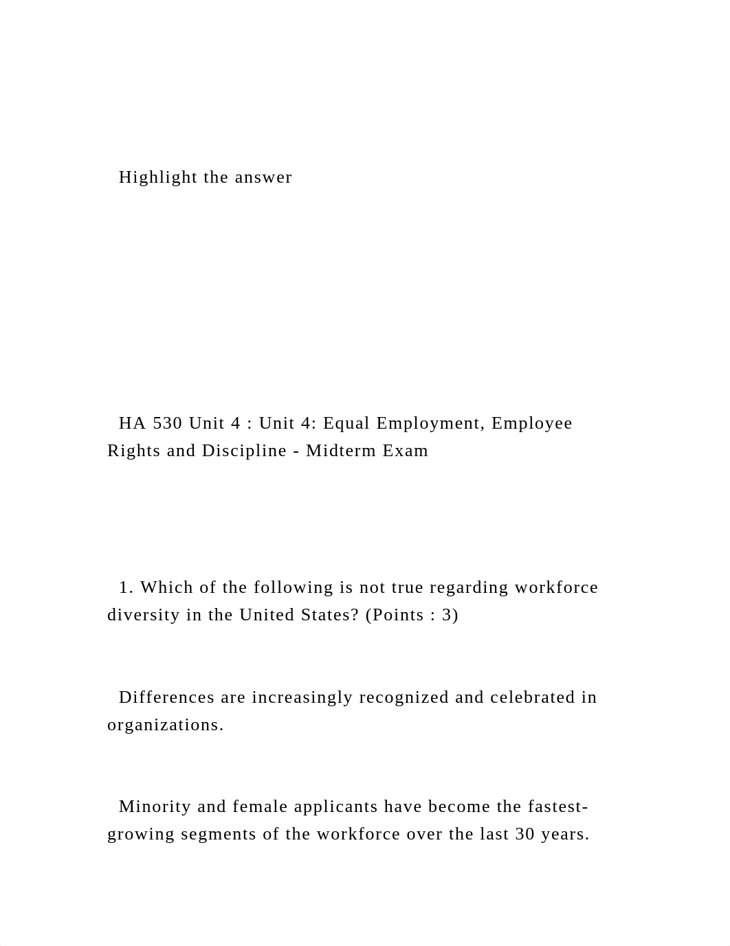 Highlight the answer   HA 530 Unit 4  Unit 4 .docx_dhh3k281qkp_page2