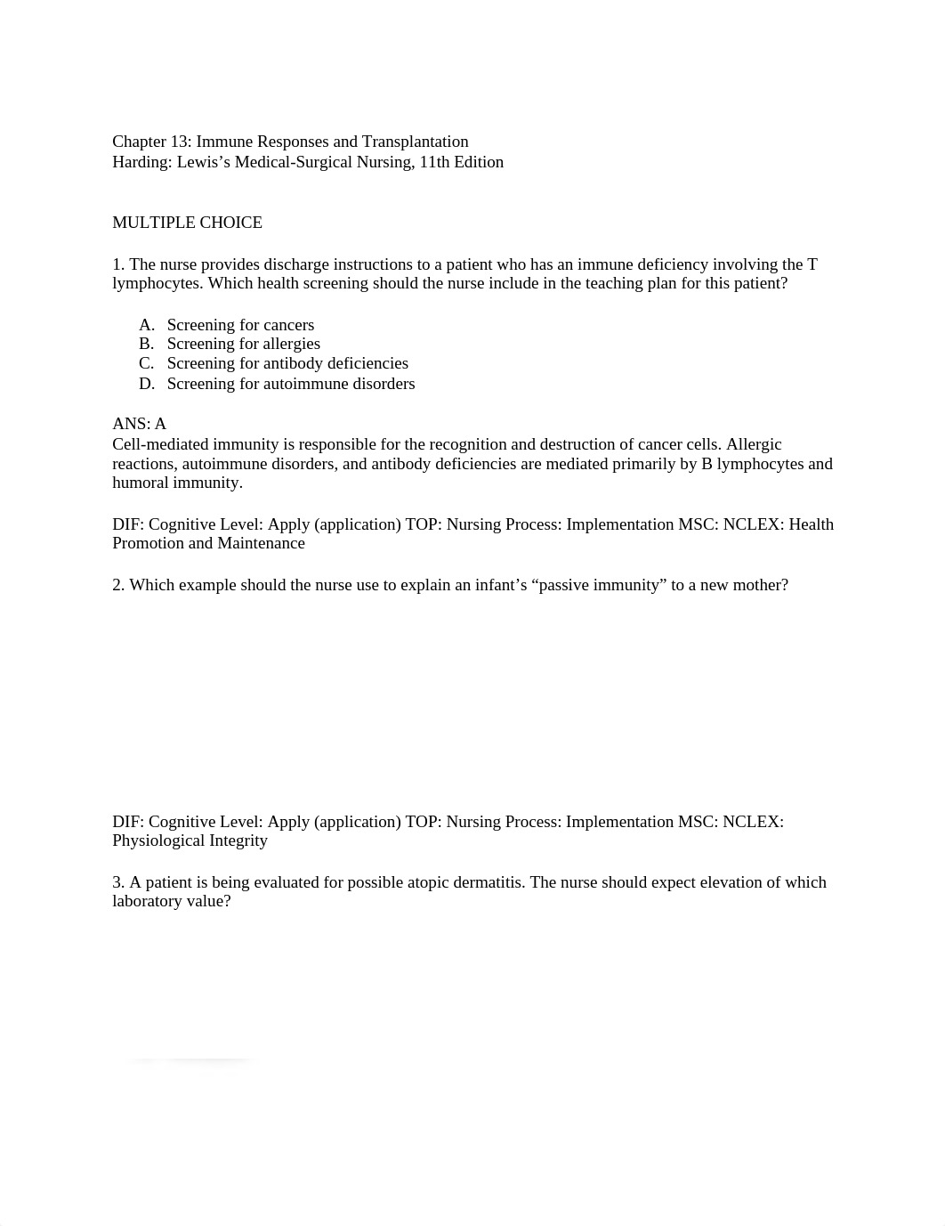 Chapter 13 - Immune Responses and Transplantation.docx_dhhfk32en7f_page1