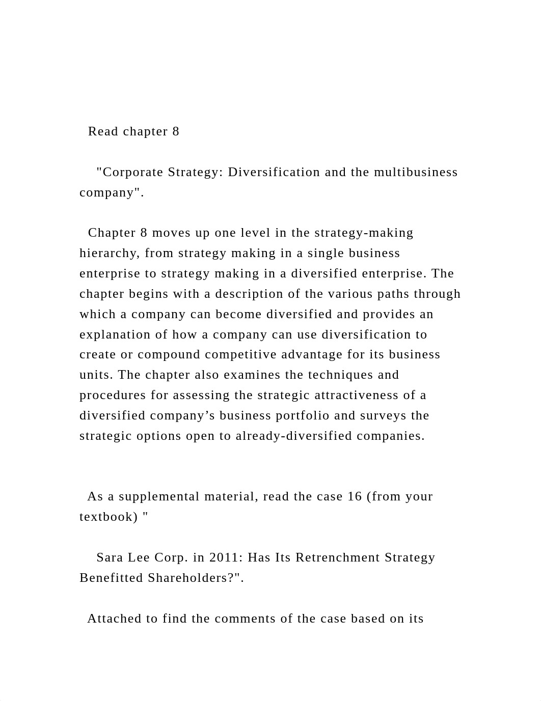 Read chapter 8      Corporate Strategy Diversification and .docx_dhhuubqooic_page2