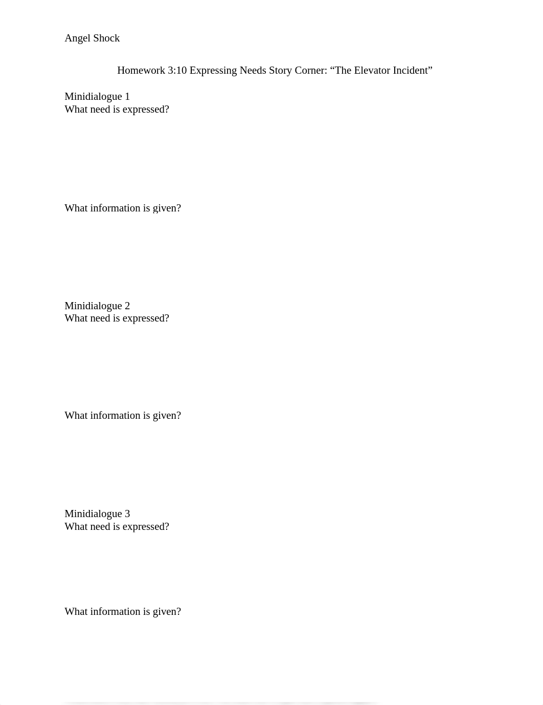 Homework 3-10 Expressing Needs Story Corner- "The Elevator Incident".docx_dhhzb89clfx_page1