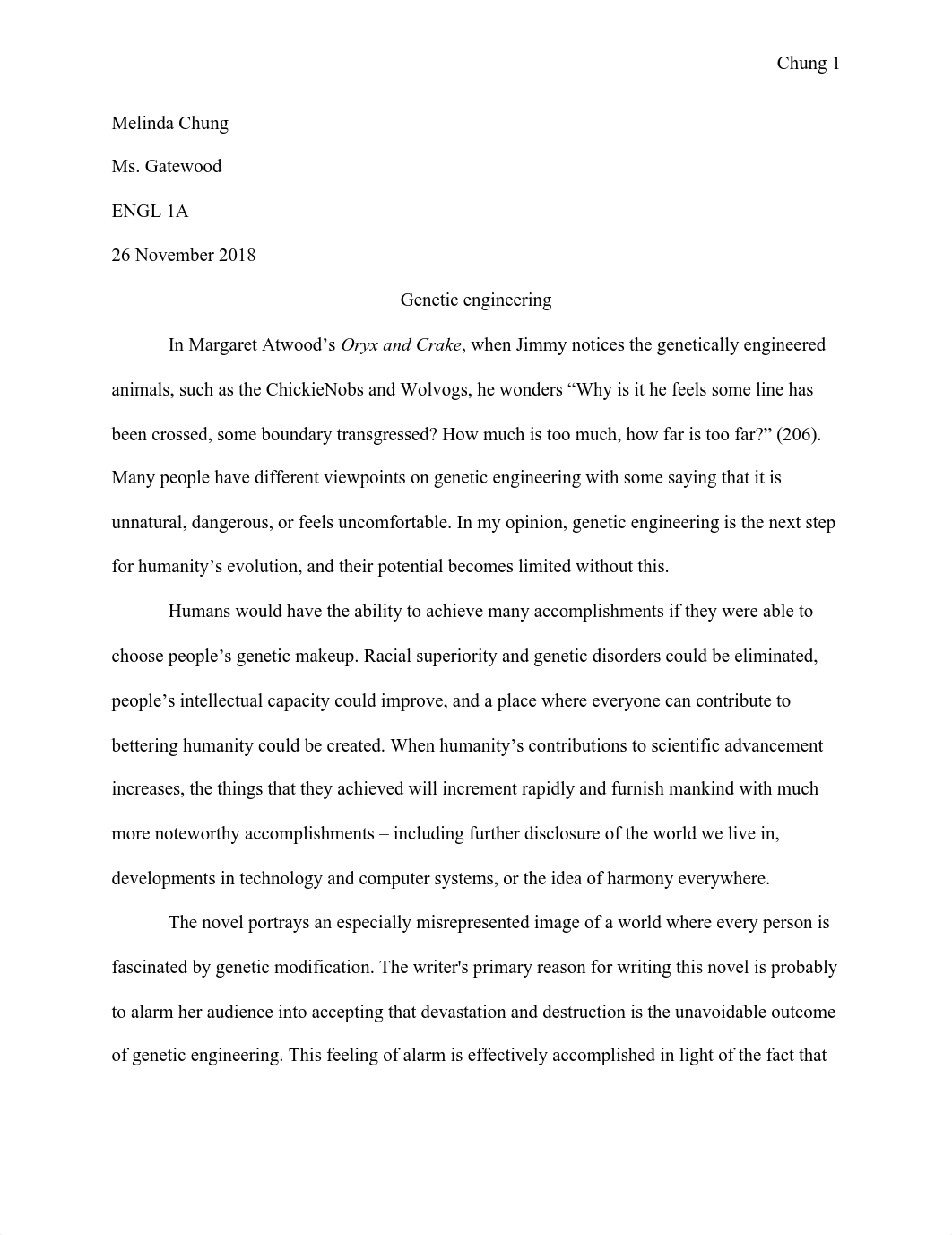 Oryx and Crake Essay .pdf_dhi3qpnekw3_page1