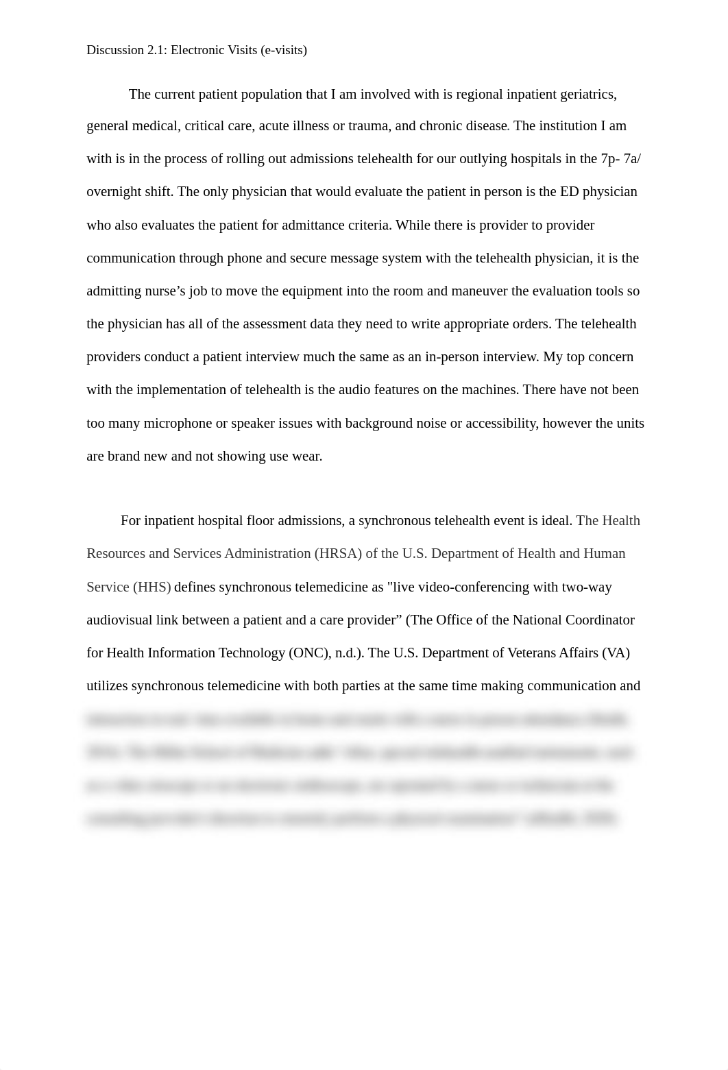 Discussion 2.1 Electronic Visits (e-visits).docx_dhiq0dx364n_page1