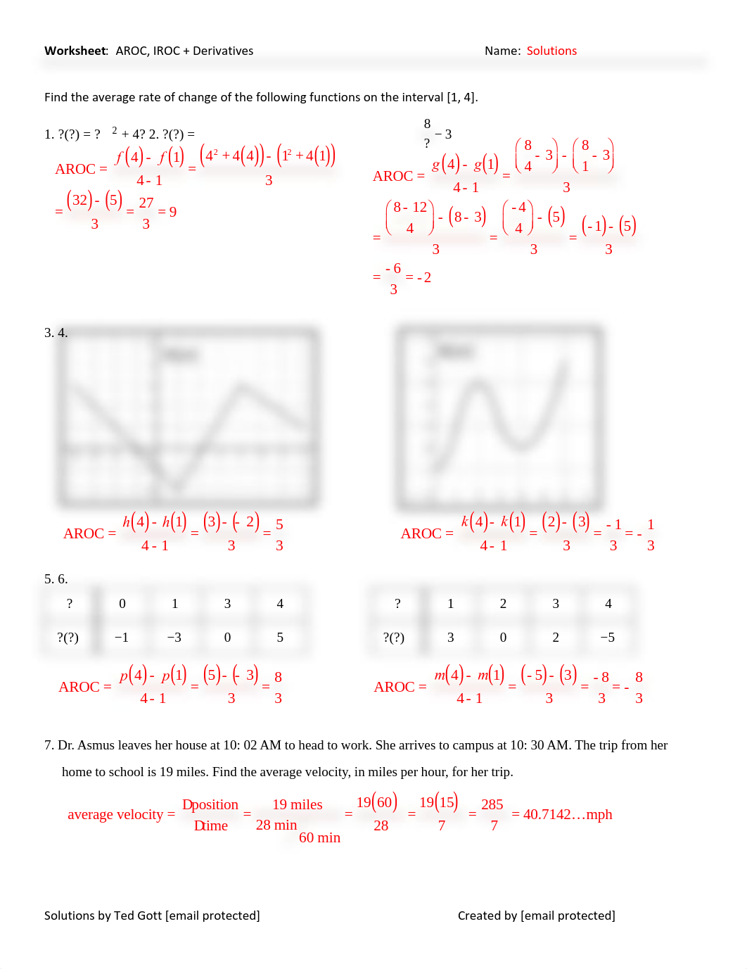 Extra Practice AROC IROC and Def of Derivative Key.pdf_dhj0bw9n6cd_page1