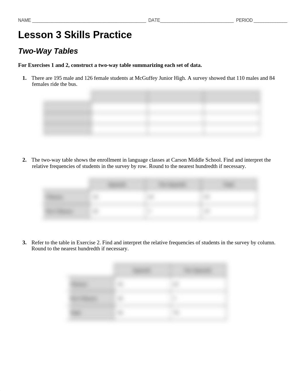 Skills Practice Two Way Tables Lesson 9-3.docx_dhj1joyc67x_page1