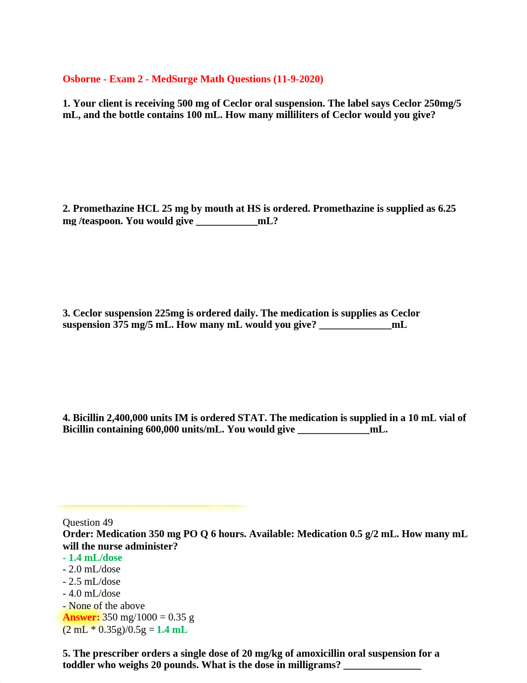 Osborne - Exam 2 - MedSurge Math Questions (11-9-2020) sample  3 (1).docx_dhju5k1xvbs_page1