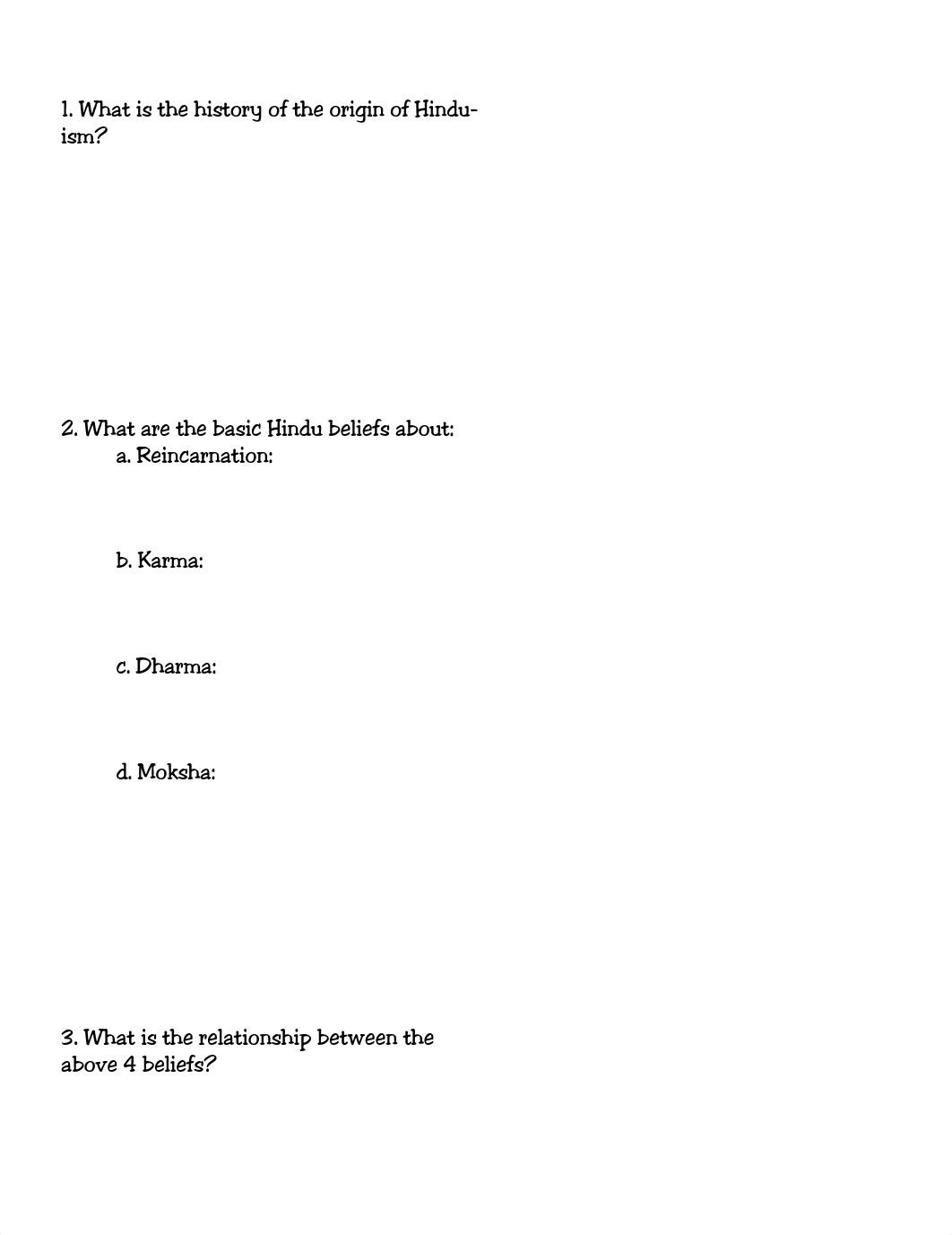 Jada Coleman - Hinduism Questions.pdf_dhjx7uek3gf_page1