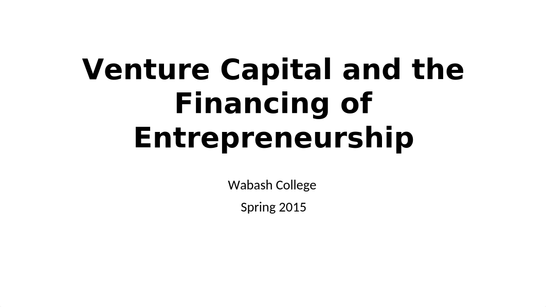 Venture Capital and the Financing of Entrepreneurship_dhjzykt3z8o_page1