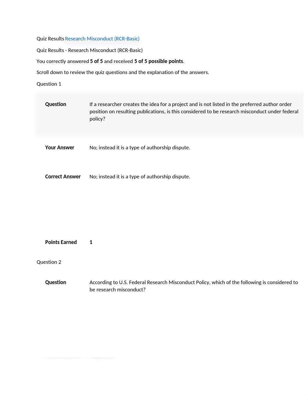 Test Prep - Quiz Results - Research Misconduct (RCR-Basic).docx_dhk0pic1r0v_page1