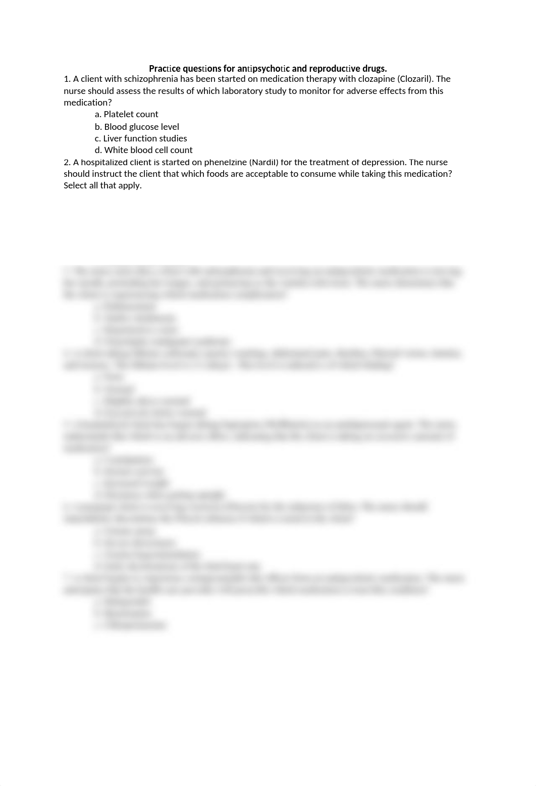 Practice questions for antipsychotic and reproductive drugs.docx_dhk5wwvbpjx_page1