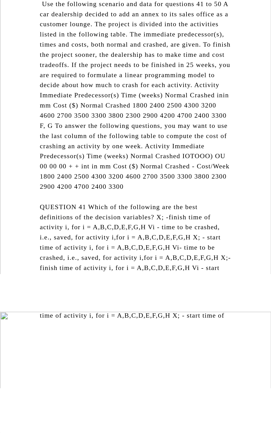 Use the following scenario and data for questions 41 to 50 A car deal.docx_dhkcoupv530_page2