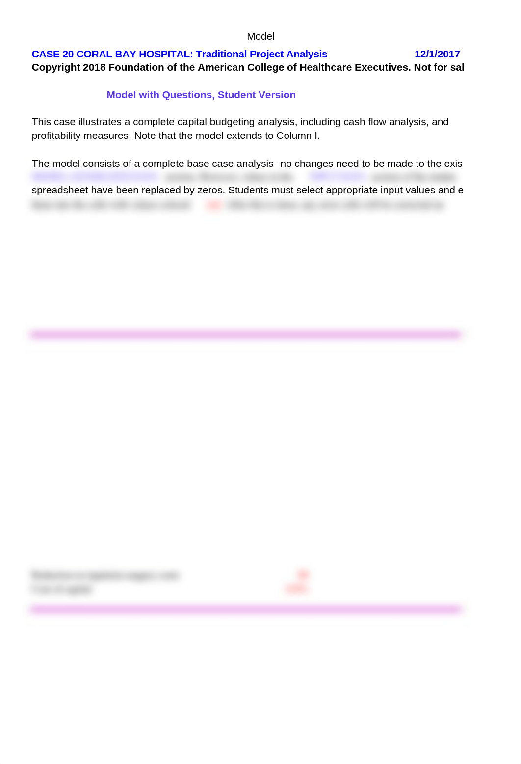 Case 20 Coral Bay Hospital - Student Questions - 6th Edition.xlsx_dhkl0jaklsa_page1