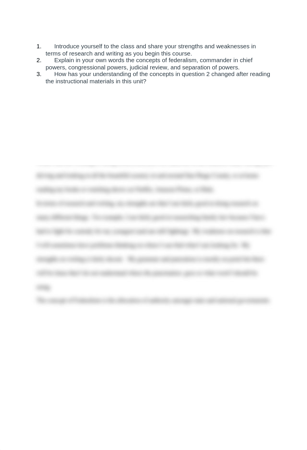 Introduce yourself to the class and share your strengths and weaknesses in terms of research and wri_dhkltmoy866_page1