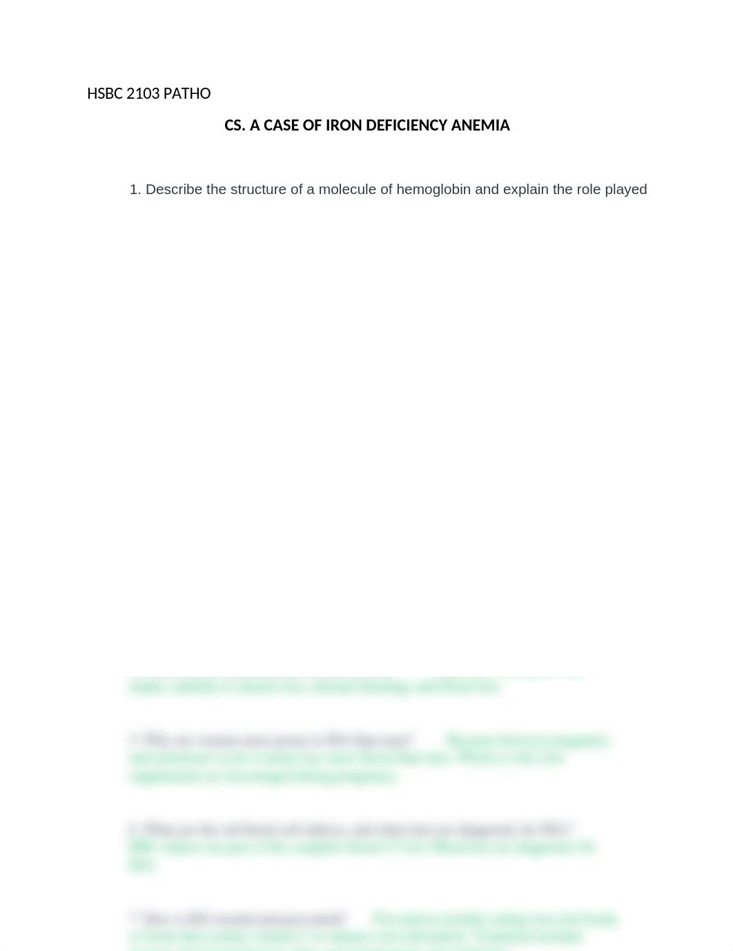 HSBC 2103 A Case of Iron Deficiency Anemia.docx_dhktl92rdh4_page1