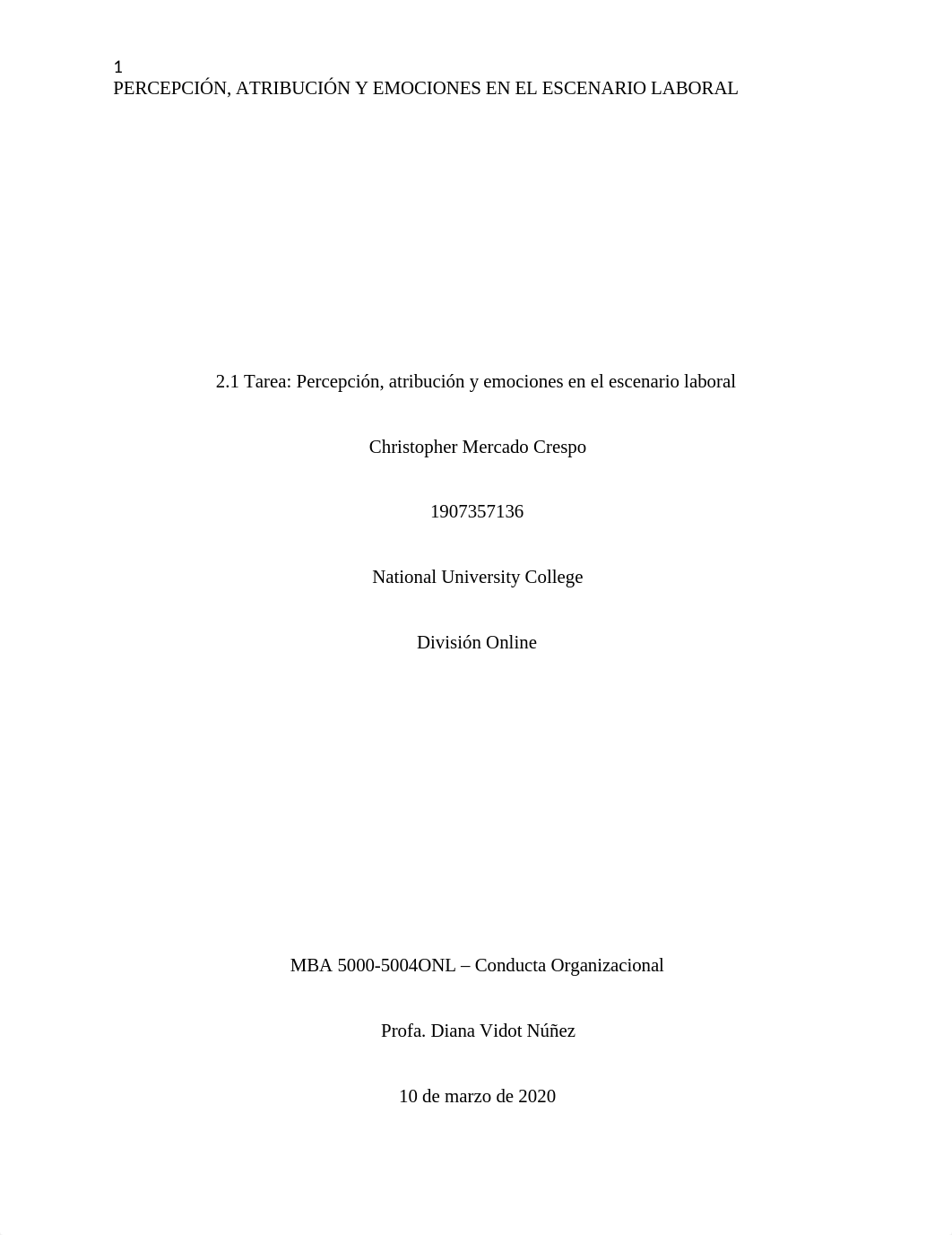 2.1 Tarea- Percepción, atribución y emociones en el escenario laboral  (Tarea de assessment ) .docx_dhl94uy7mhw_page1