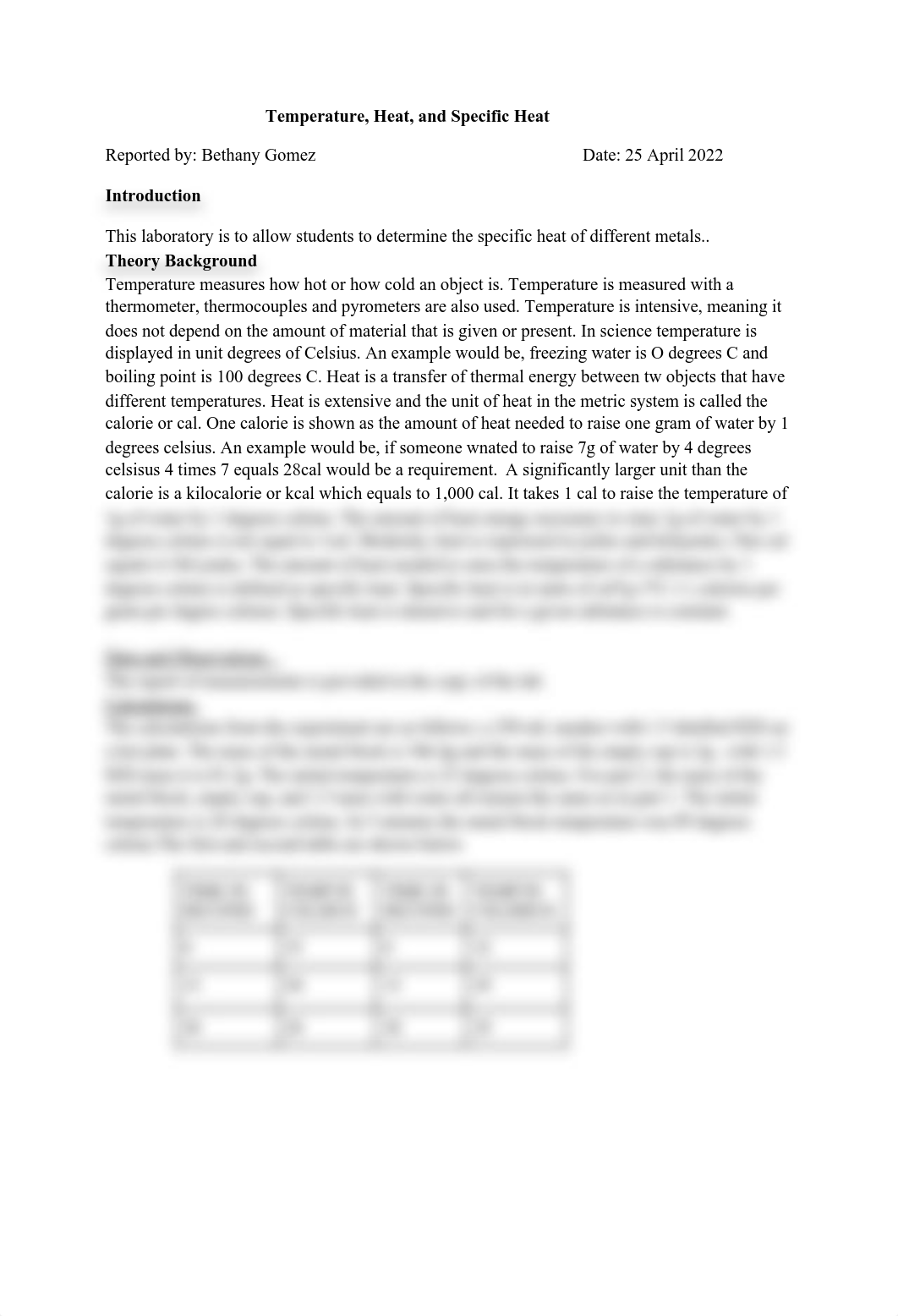 Temperature, Heat, and Specific Heat Lab report .pdf_dhldkgkjcxa_page1