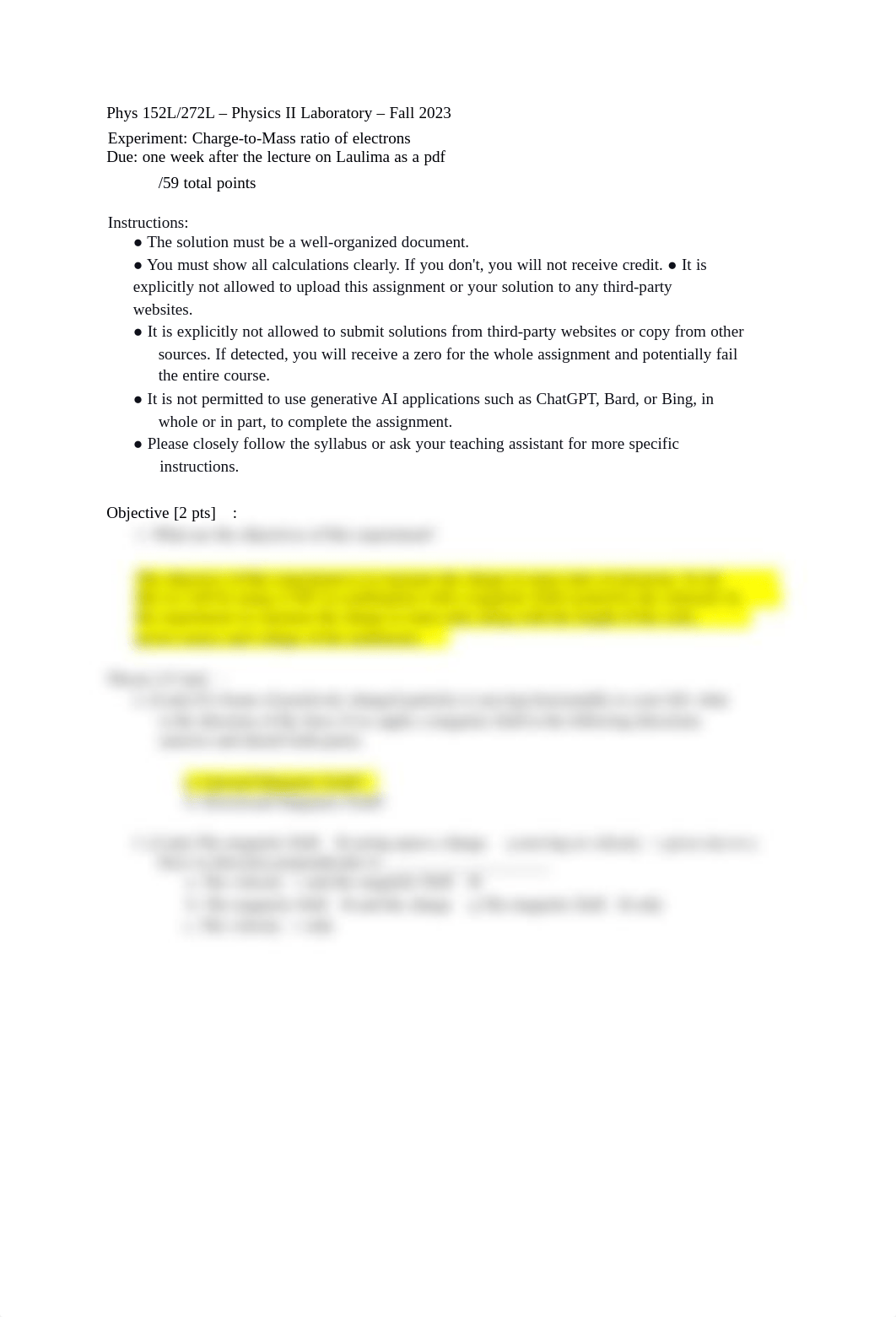 10 Charge-to-mass ratio of electrons Worksheet Fall 2023.pdf_dhllggzpkv4_page1