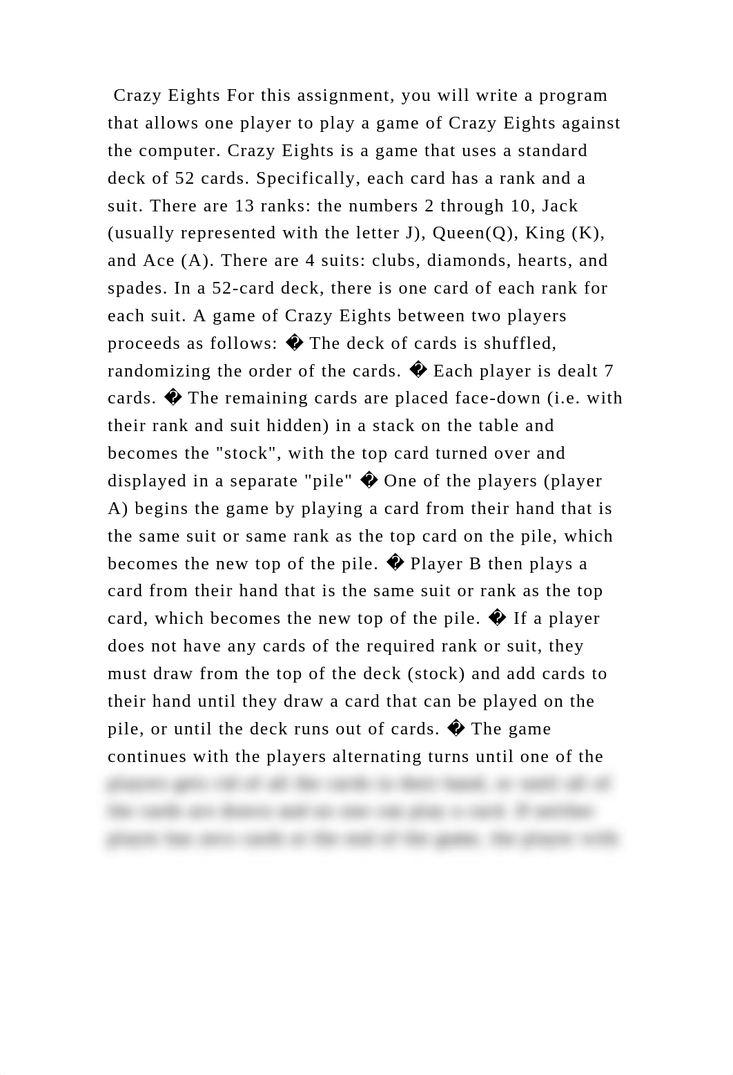 Crazy Eights For this assignment, you will write a program that allow.docx_dhlsf9hnc2x_page1