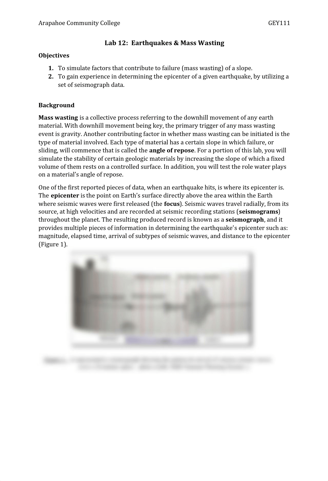 Lab #12 - Earthquakes & Mass Wasting.pdf_dhm6910tgxg_page1