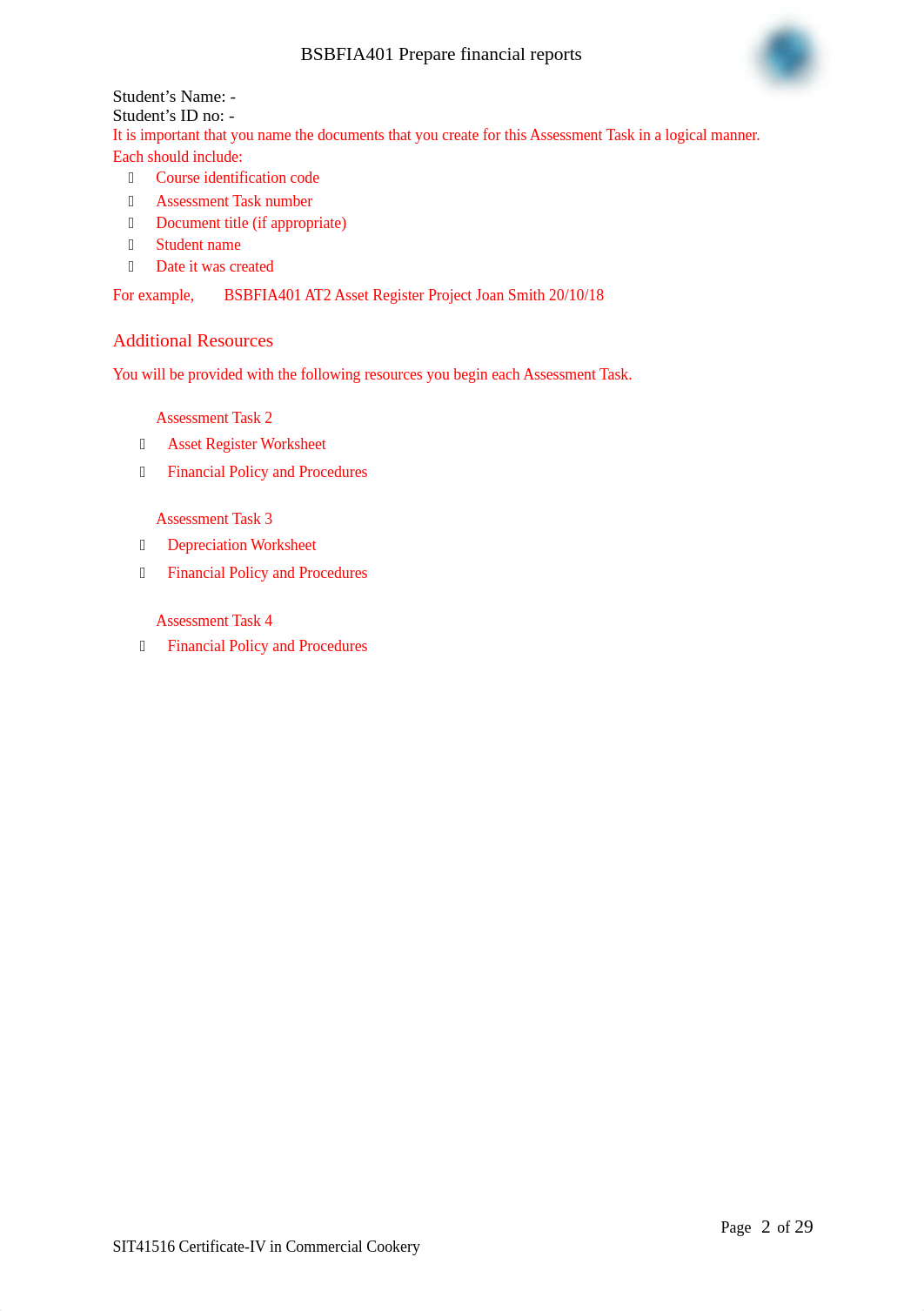BSBFIA401-Students Assessment ANSWER Booklet.docx_dhmzuexueua_page2