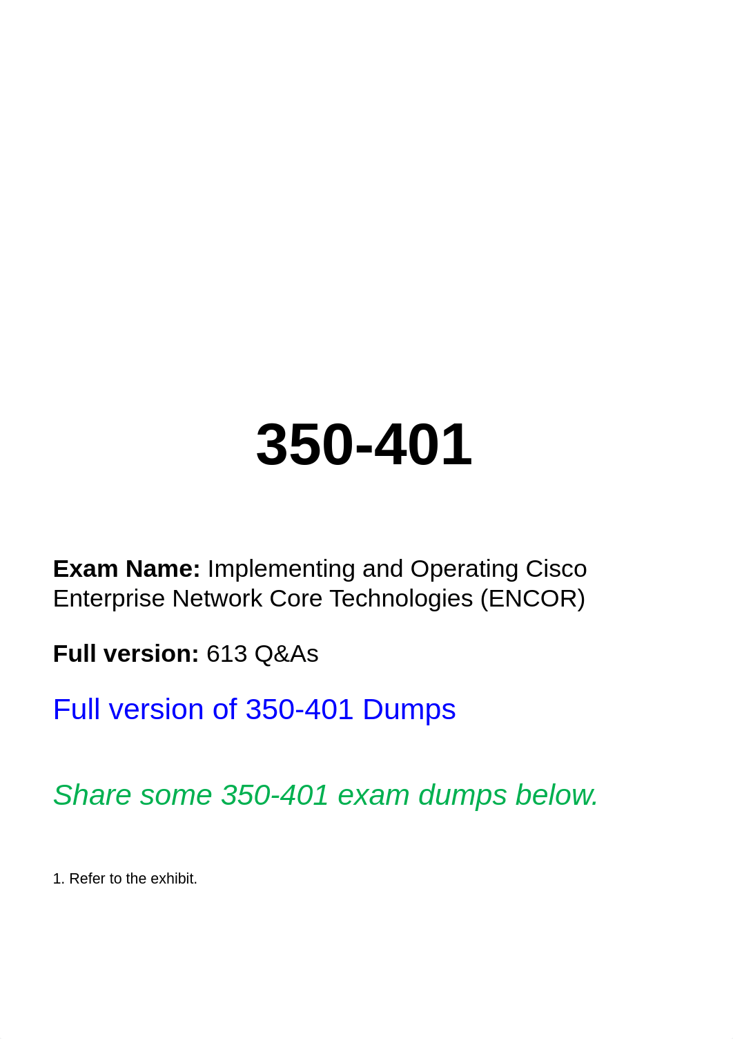 New Updated Cisco 350-401 Exam Actual Questions.pdf_dhnbgxxmskp_page1