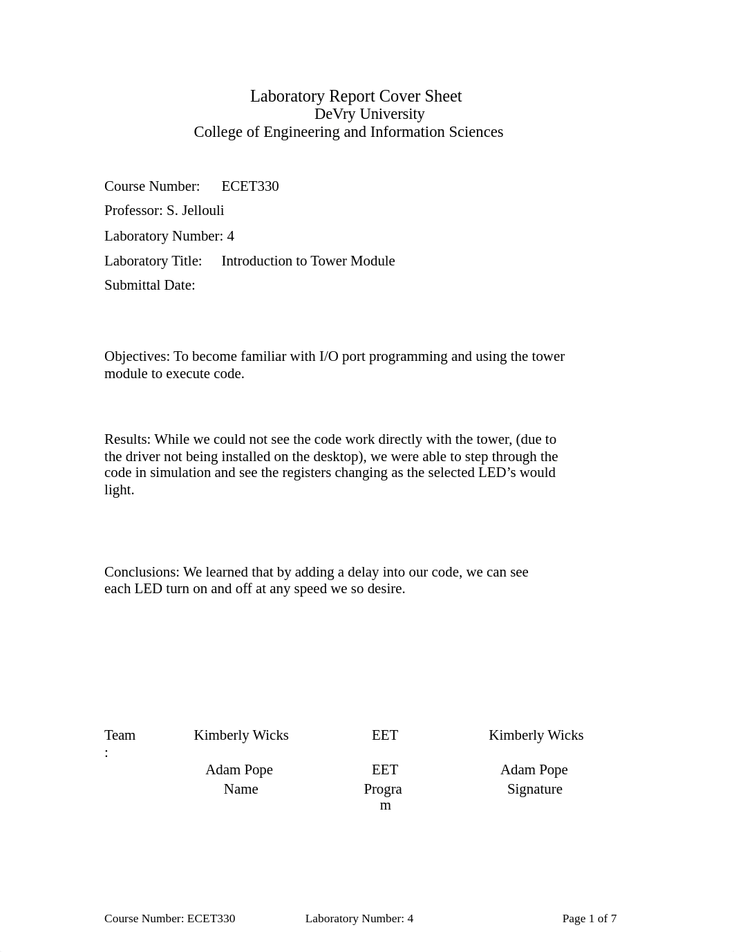 ECET330_W4_iLab_CoverSheets. INTRO TO TOWER_dho5akmtk38_page1