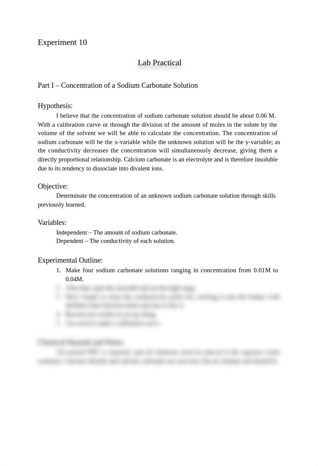 SUNY University at Albany - ACHM 115 - Experiment 10 - LAB.docx_dhoawjqpfcf_page1