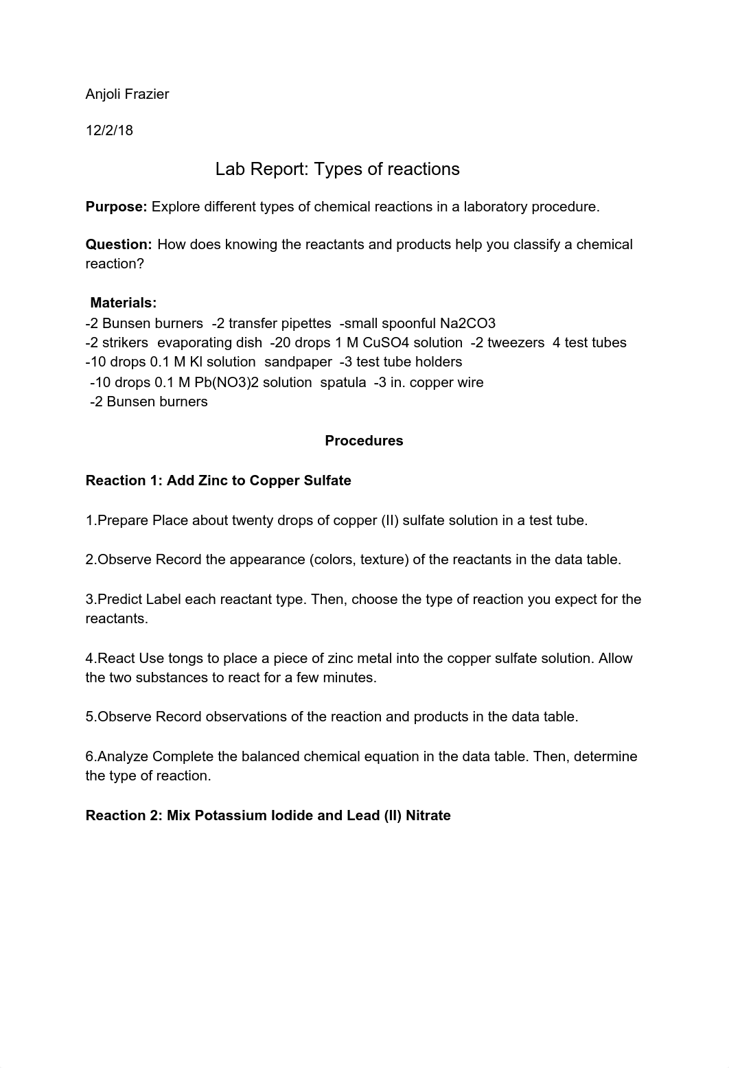 _Lab Report _Type of reactions .pdf_dhodqbq9lu4_page1