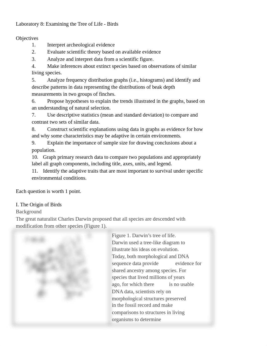 Lab 8 Examining the Tree of Life Birds Manual.docx_dholrz40333_page1