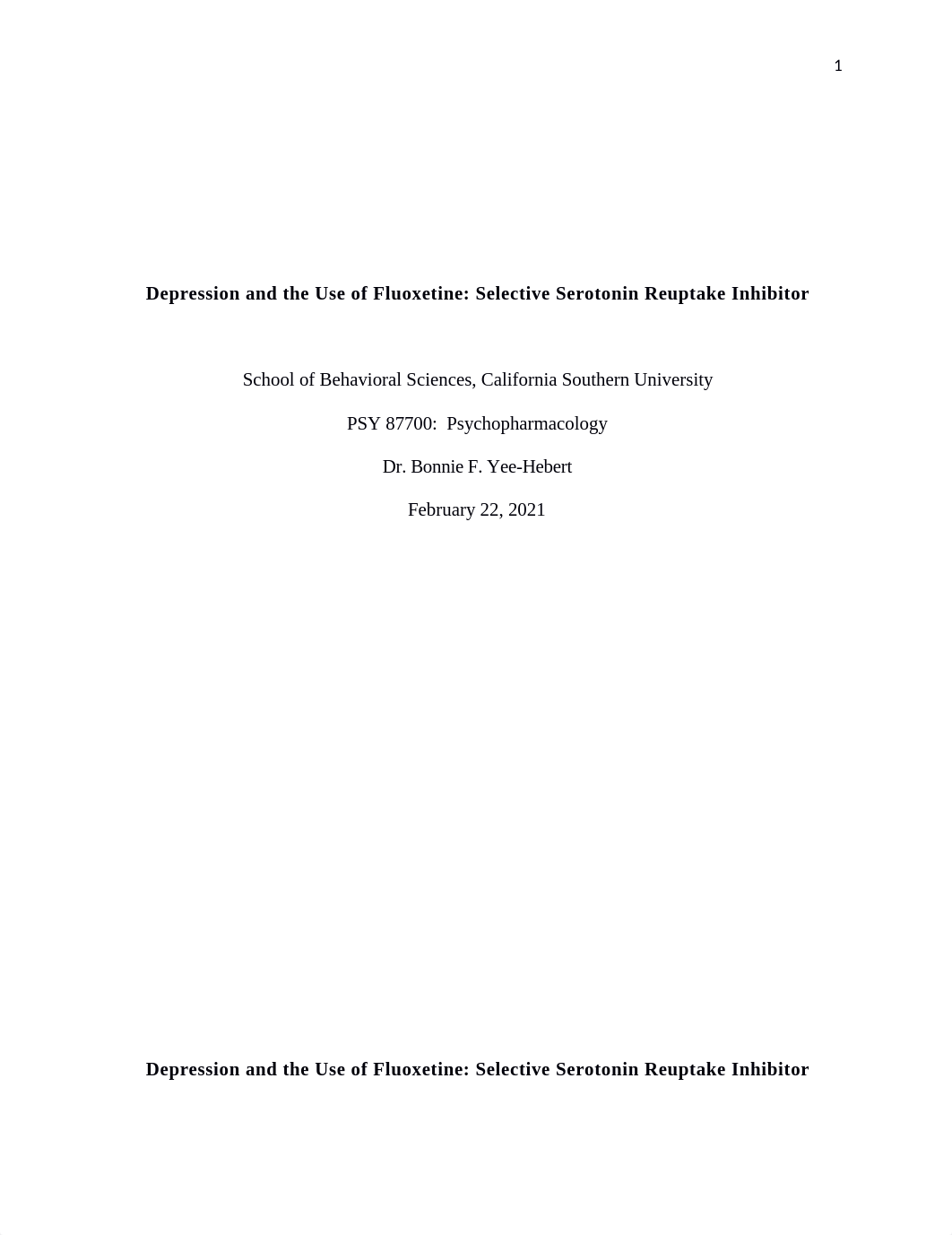 Assignment 4 Depression and the Use of Fluoxetine.docx_dhpahhphyrx_page1