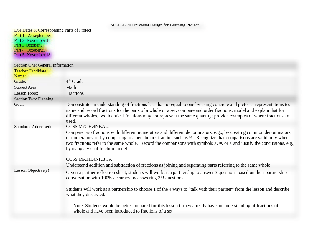 SPED 4270 Math UDL Project Lesson Plan  with color code.docx_dhpctvxwuvh_page1