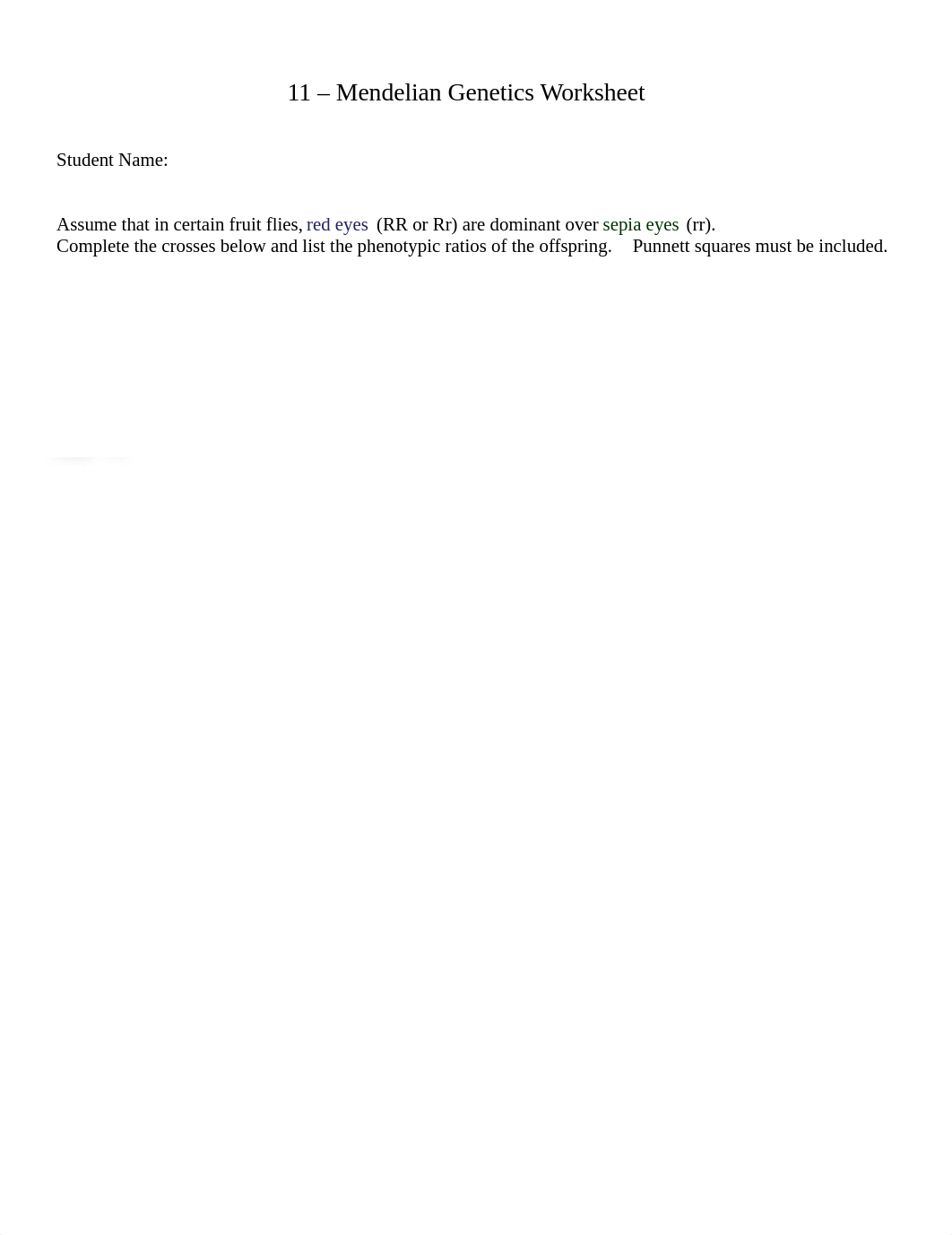 11 - Mendelian Genetics Worksheet.docx_dhpd4r74bn3_page1