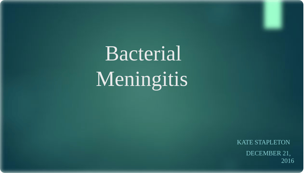 Human Disease Presentation - Bacterial Meningitis.pptx_dhpkp1iln7f_page1