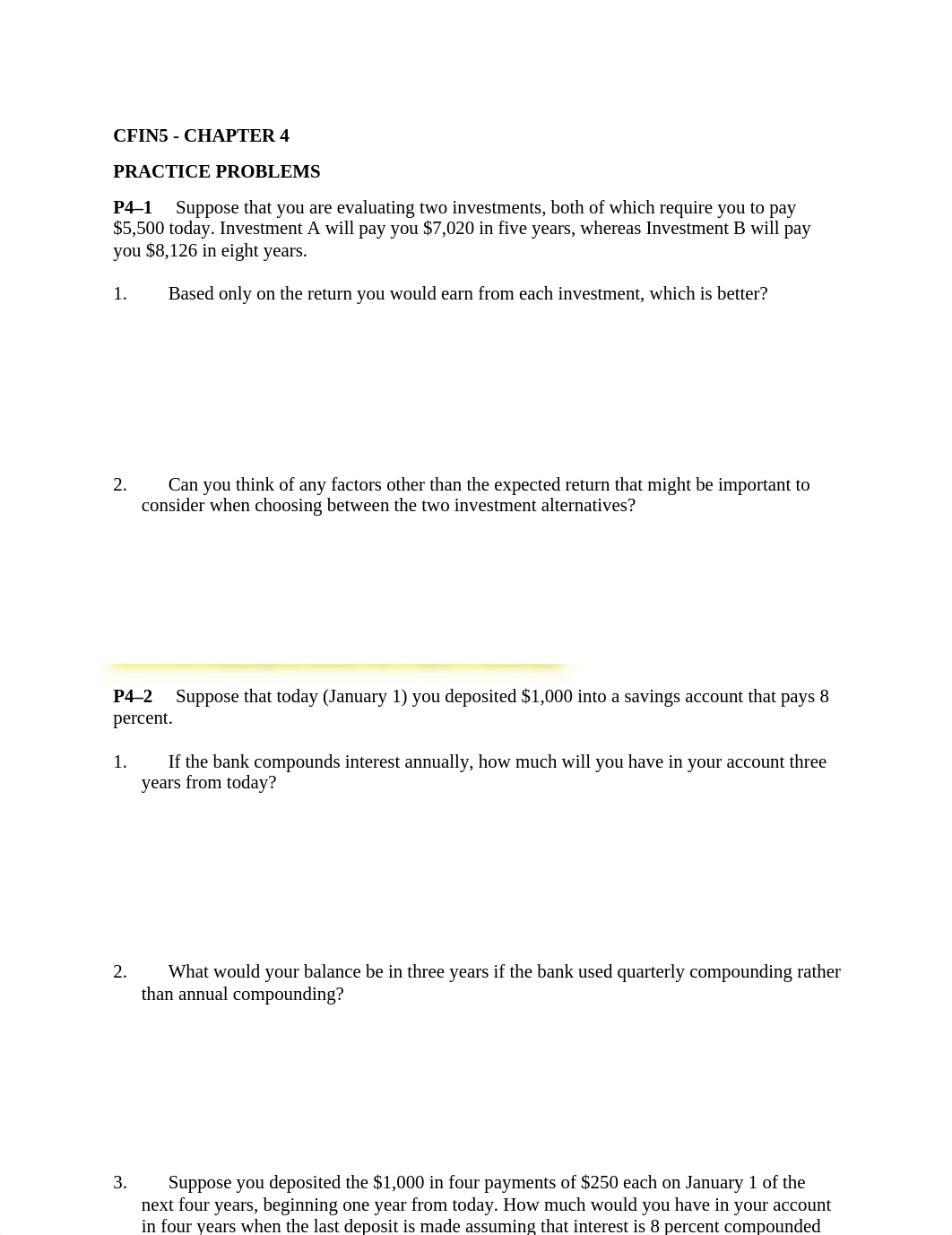 CFIN5 Practice Questions CHapter Four.docx_dhpr0fiv8ds_page1