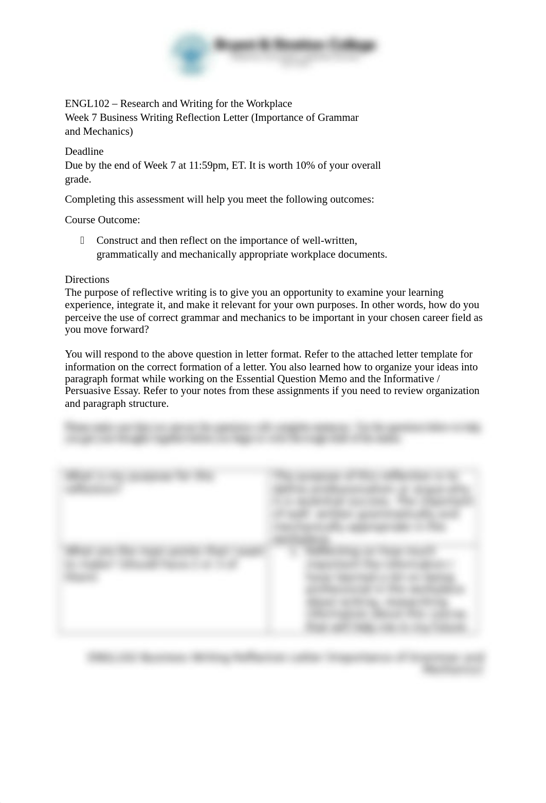 ENGL102 - Business Writing Reflection Letter _Importance of Grammar and Mechanics.docx_dhpygtdpeua_page1