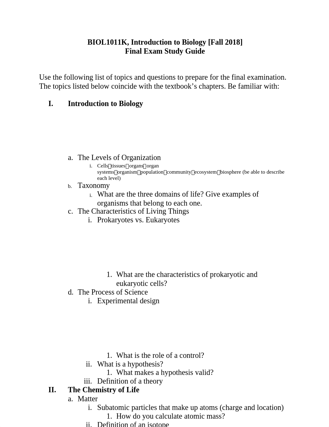 BIOL1011KFinal Exam Study Guide Fall2018.docx_dhpyxsg3n6o_page1