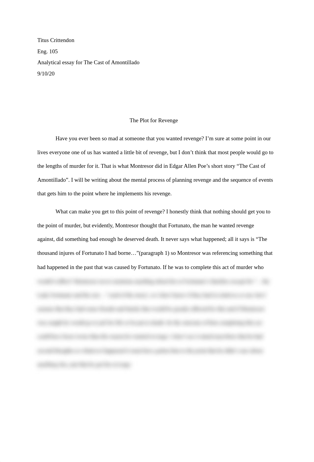 Analytical Essay for The Cast of Amontillado 2nd draft.docx_dhq031ds6n7_page1