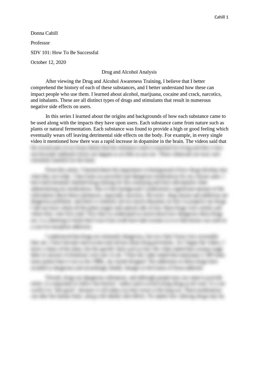 Drug and Alcohol Awareness Training Essay-Donna Cahill.docx_dhq2vmhp92w_page1