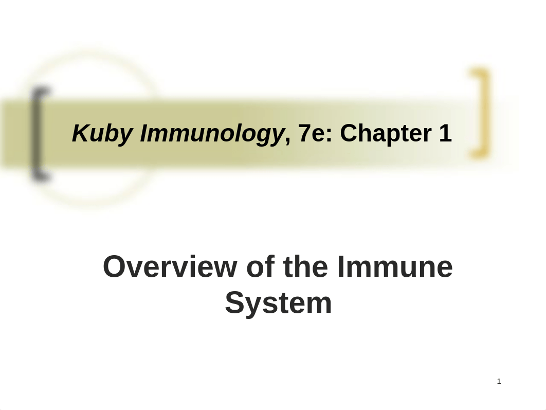 Kuby Immunology: Chapter 1 powerpoint_dhq6g7o2dj7_page1