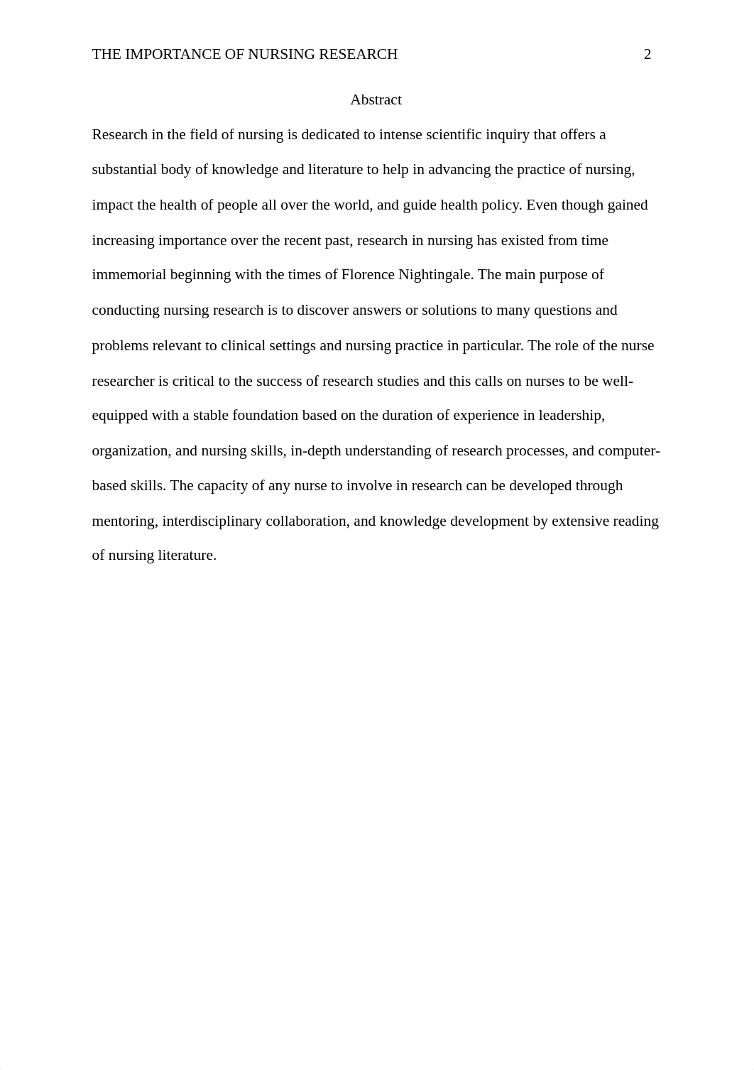 APA The Importance of Nursing Research.docx_dhq77hzvqou_page2