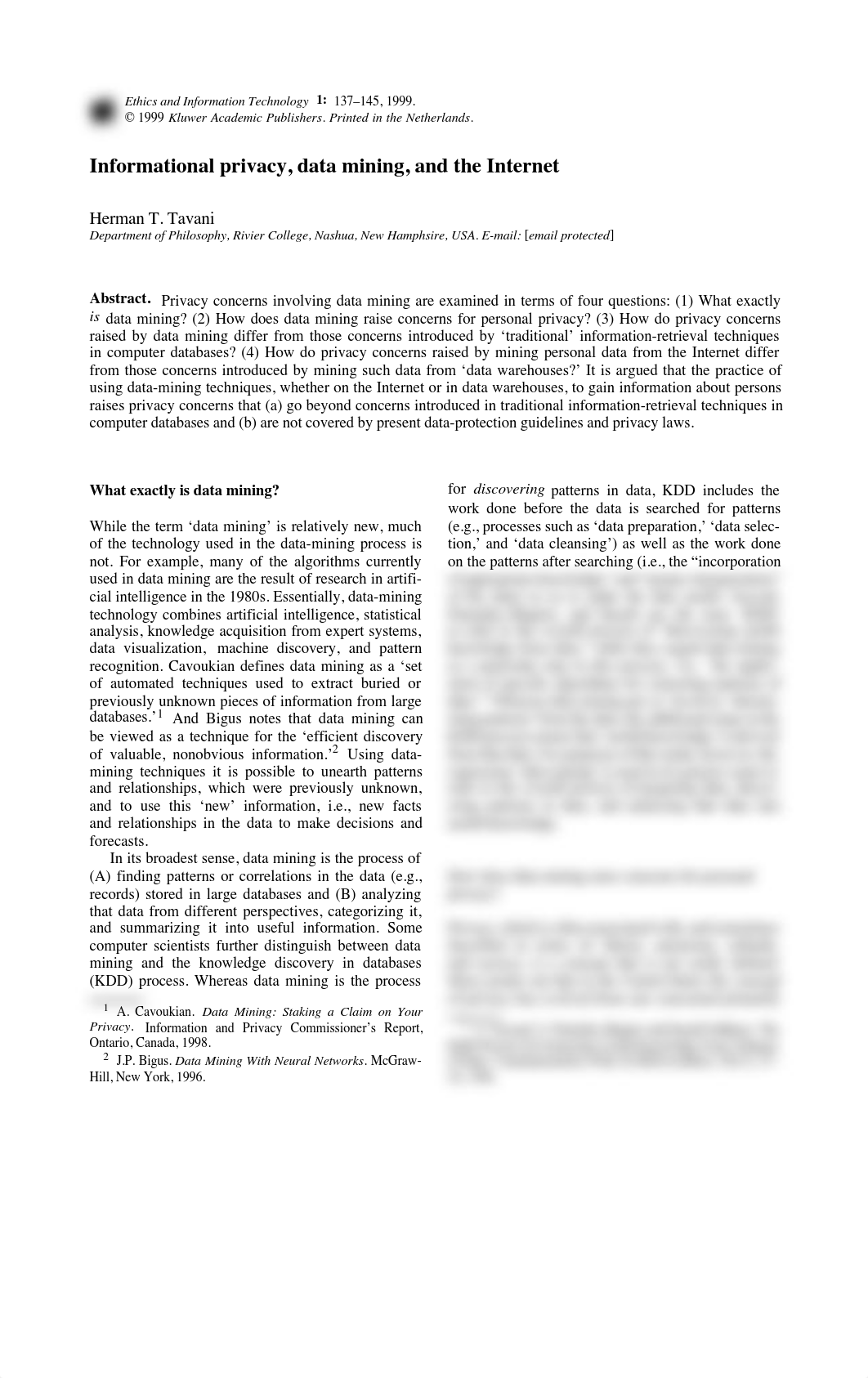 Informational privacy, data mining, and the Internet_dhqev2kj17o_page1