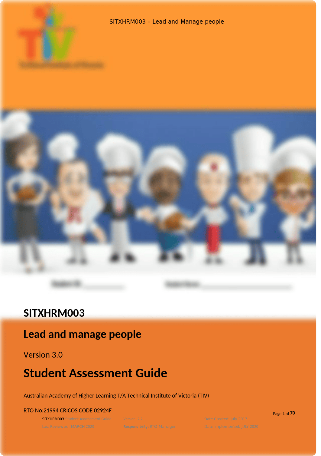 2_SITXHRM003 Lead and manage people  Student Assessment Guide (1).docx_dhqgfai56tz_page1