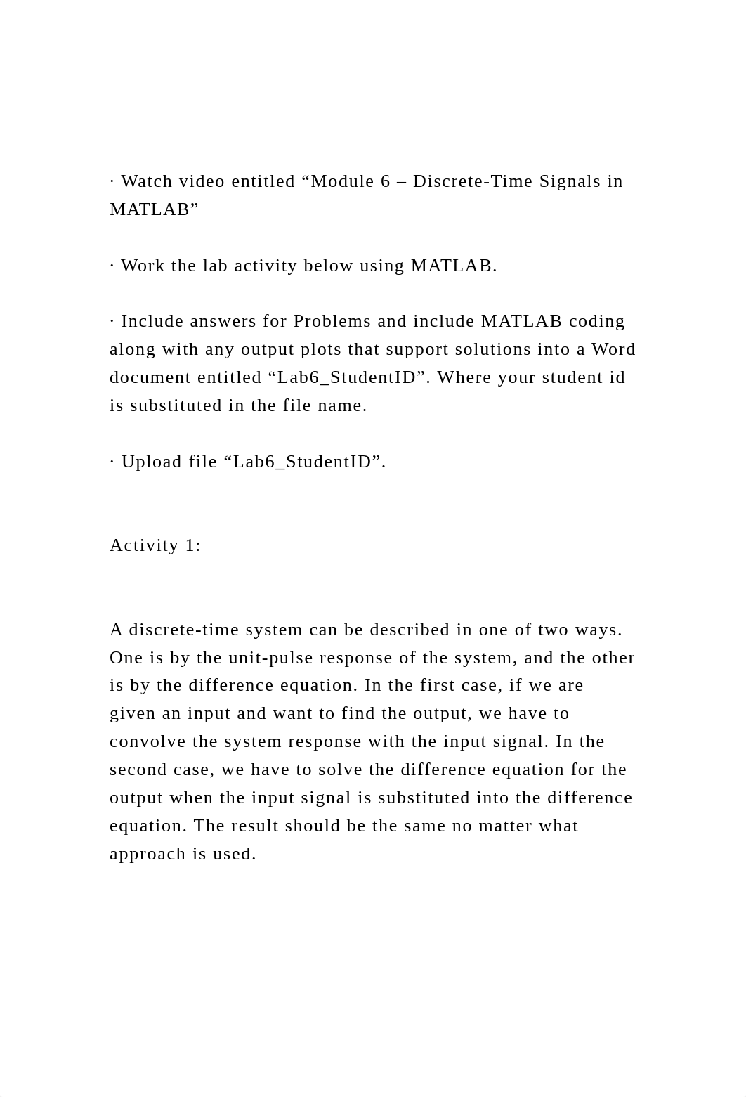 · Watch video entitled "Module 6 -  Discrete-Time Signals in MAT.docx_dhqyxj6xrsa_page2