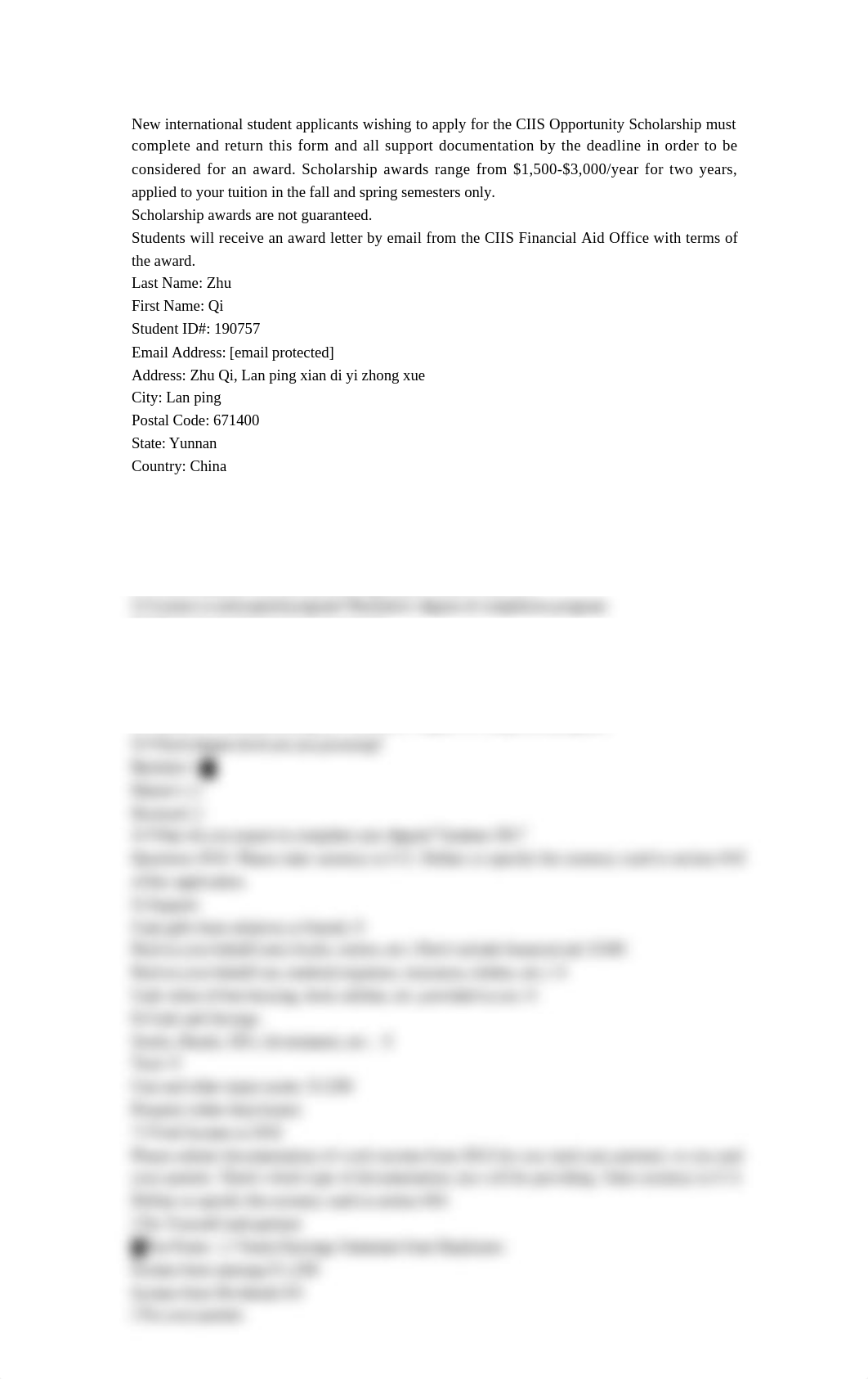 International student financial aid application, Qi Zhu.doc_dhr2cdkroes_page1