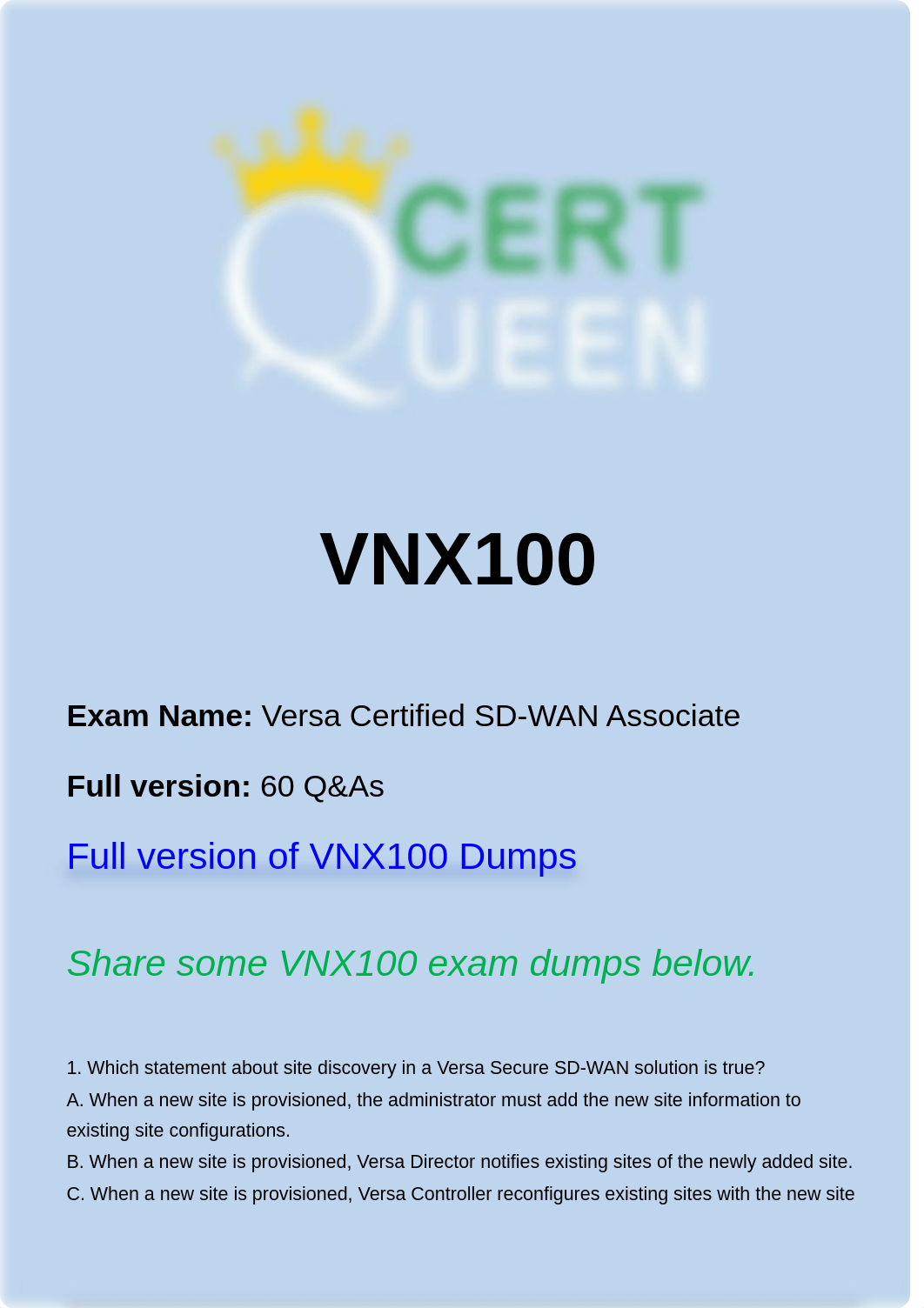 VNX100 Versa Certified SD-WAN Associate exam questions.pdf_dhrn0jtlanp_page1